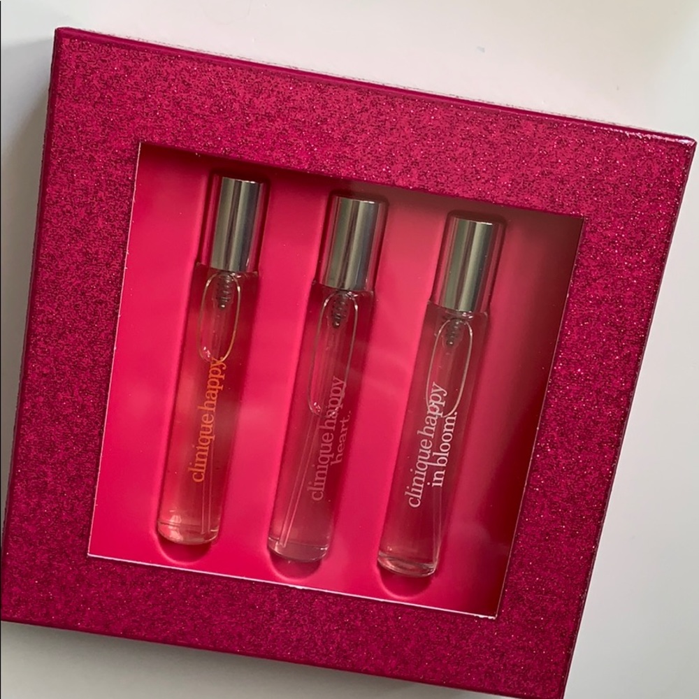 3Pc Clinique Happy In Bloom Happy Heart Gift Set Box Trio Christmas Valentine 💘
